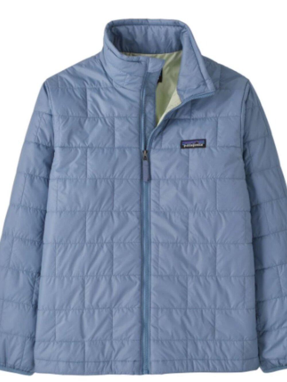 Patagonia Kids Nano Puff Brick Quilt Jacket S (7-8) barnacle blue VGUC